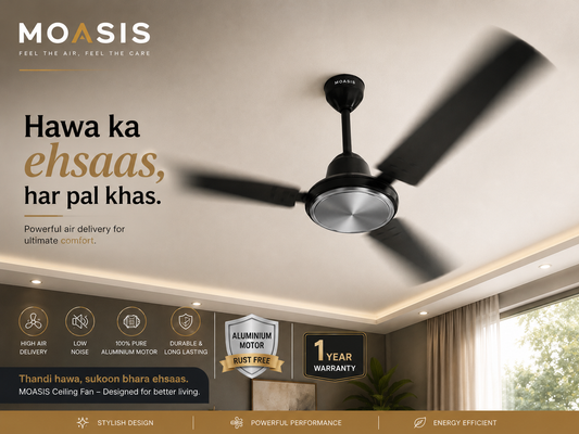 MOASIS Ceiling Fan - Aluminium Motor